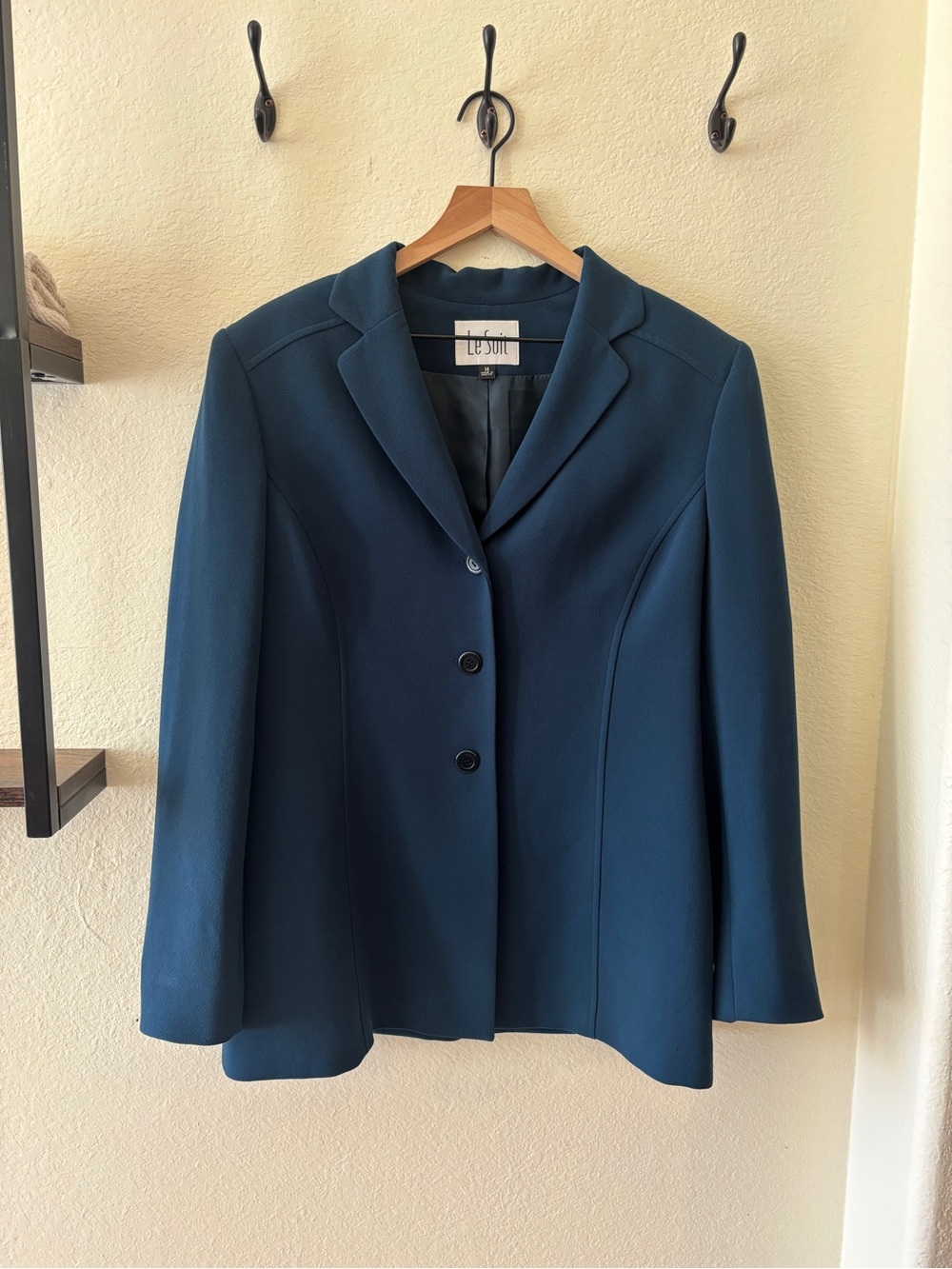 Le Suit Women's Deep Teal Structured Blazer